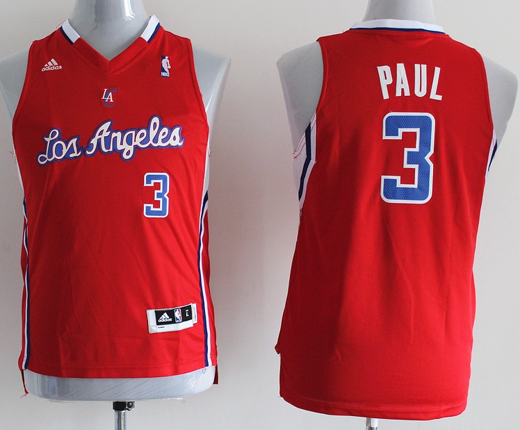  NBA Kids Los Angeles Clippers 3 Chris Paul New Revolution 30 Swingman Red Youth Jersey